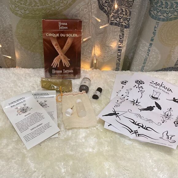 Earth Henna, All Natural Temporary Tattoo Kit. CIRQUE DU SOLEIL Theme. NIB. - Picture 3 of 5
